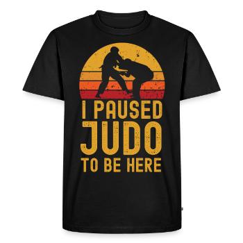 Judo retro vintage - Men's Premium Organic T-Shirt - black - Front - Nico (187cm)