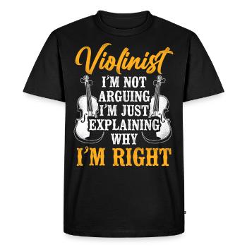 Violon Violoniste Violoniste Vintage Violoniste - T-shirt Premium bio Homme - noir - Devant - Nico (187cm)