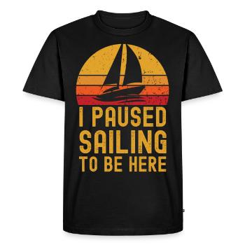 Sailing retro vintage - Men's Premium Organic T-Shirt - black - Front - Nico (187cm)