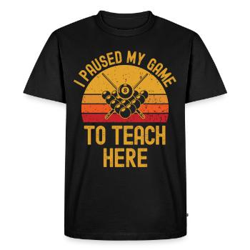 Billard et professeurs rétro vintage - T-shirt Premium bio Homme - noir - Devant - Nico (187cm)