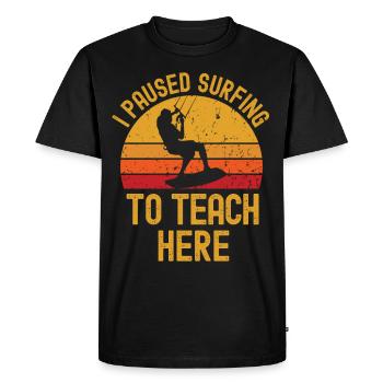 Kitesurf et instructeurs rétro vintage - T-shirt Premium bio Homme - noir - Devant - Nico (187cm)
