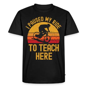 Descente et professeur rétro vintage - T-shirt Premium bio Homme - noir - Devant - Nico (187cm)