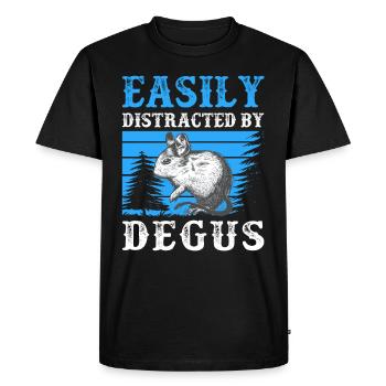 Degu easily distracted Chilean rodent - Men's Premium Organic T-Shirt - black - Front - Nico (187cm)
