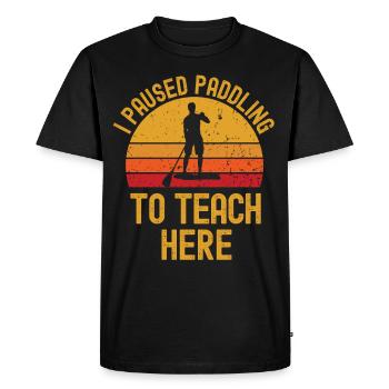 Paddleboard and teacher retro vintage - Men's Premium Organic T-Shirt - black - Front - Nico (187cm)