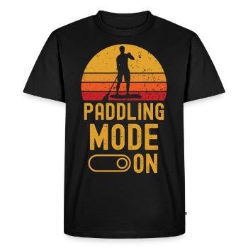 Paddleboard Fashion on retro vintage - Men's Premium Organic T-Shirt - black - Front - Nico (187cm)