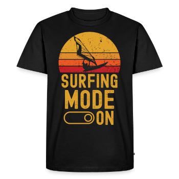 Planche à voile Mode sur rétro vintage - T-shirt Premium bio Homme - noir - Devant - Nico (187cm)