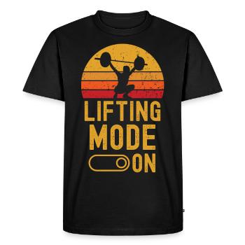 Mode levage sur rétro vintage - T-shirt Premium bio Homme - noir - Devant - Nico (187cm)