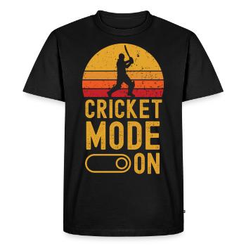 Cricket Fashion on retro vintage - Men's Premium Organic T-Shirt - black - Front - Nico (187cm)
