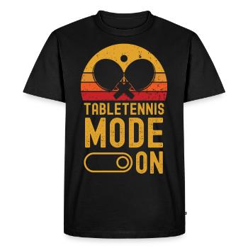 Mode tennis de table sur rétro vintage - T-shirt Premium bio Homme - noir - Devant - Nico (187cm)