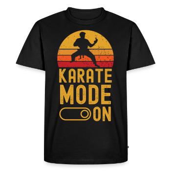 Karate Fashion on retro vintage - Men's Premium Organic T-Shirt - black - Front - Nico (187cm)