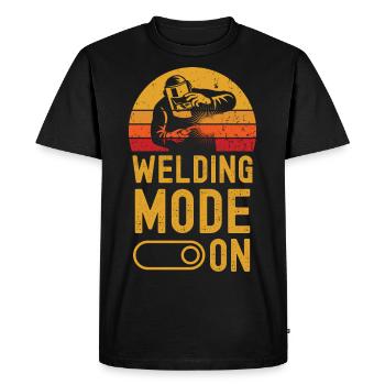 Schweißen Mode on retro vintage - Männer Premium Bio T-Shirt - Schwarz - Vorne - Nico (187cm)