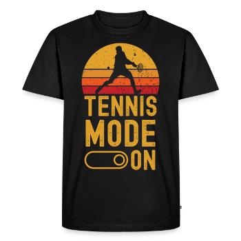 Mode Tennis sur rétro vintage - T-shirt Premium bio Homme - noir - Devant - Nico (187cm)