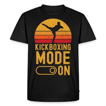 Kickboxing Fashion on retro vintage - Men's Premium Organic T-Shirt - black - Front - Nico (187cm)