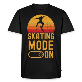 Skating Mode on retro vintage - Männer Premium Bio T-Shirt - Schwarz - Vorne - Nico (187cm)