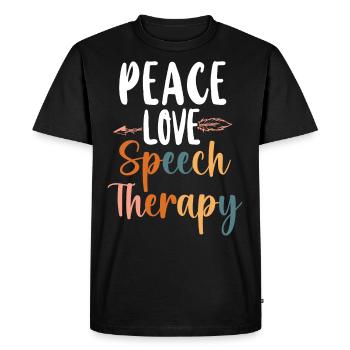Speech Therapist Therapy Assistant - Men's Premium Organic T-Shirt - black - Front - Nico (187cm)