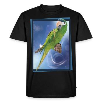 The Noble Macaw - Men's Premium Organic T-Shirt - black - Front - Nico (187cm)