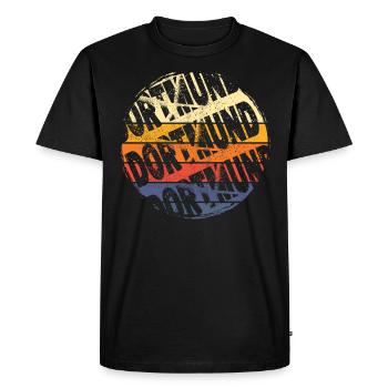 Dortmund Germany City Vintage Retro Skyline - Men's Premium Organic T-Shirt - black - Front - Nico (187cm)