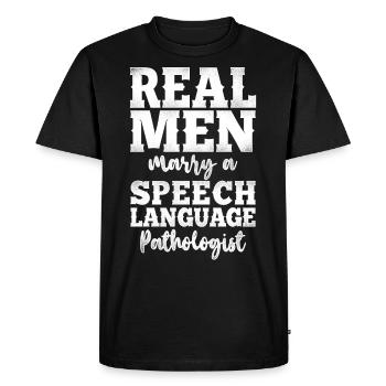 Speech Therapist Therapy Assistant - Men's Premium Organic T-Shirt - black - Front - Nico (187cm)