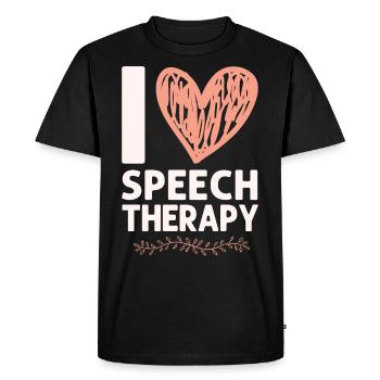 Speech Therapist Therapy Assistant - Men's Premium Organic T-Shirt - black - Front - Nico (187cm)