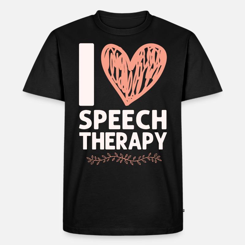 Speech Therapist Therapy Assistant - Männer Premium Bio T-Shirt - Schwarz