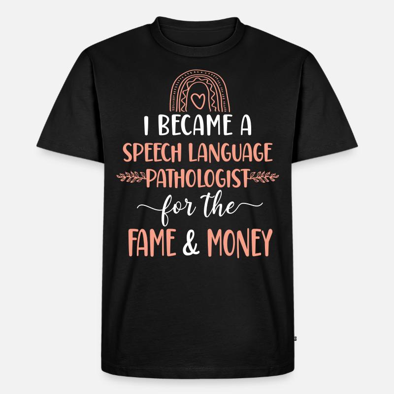 Speech Therapist Therapy Assistant - Männer Premium Bio T-Shirt - Schwarz