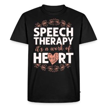 Speech Therapist Therapy Assistant - Men's Premium Organic T-Shirt - black - Front - Nico (187cm)