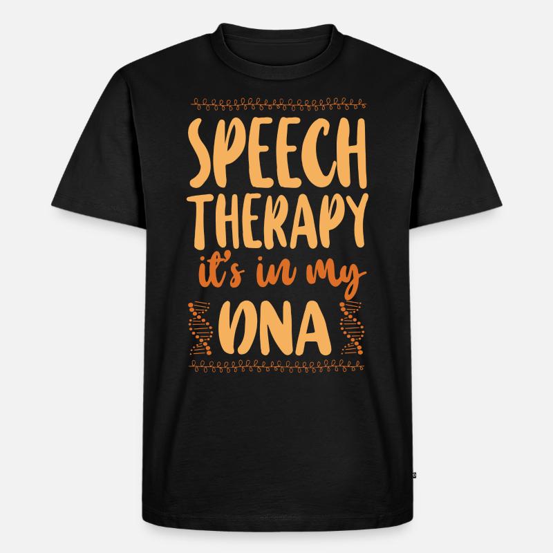 Speech Therapist Therapy Assistant - Männer Premium Bio T-Shirt - Schwarz