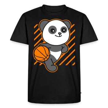 Panda Basketball Enfant - T-shirt Premium bio Homme - noir - Devant - Nico (187cm)