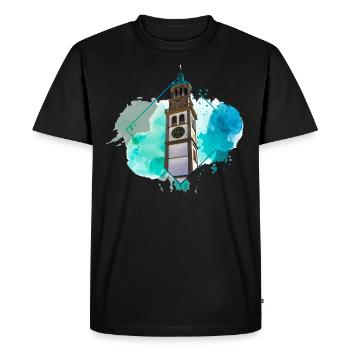 Augsbourg Allemagne City Skyline Splash Coloré - T-shirt Premium bio Homme - noir - Devant - Nico (187cm)