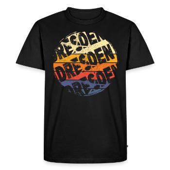 Dresden Germany City Vintage Retro Skyline - Men's Premium Organic T-Shirt - black - Front - Nico (187cm)