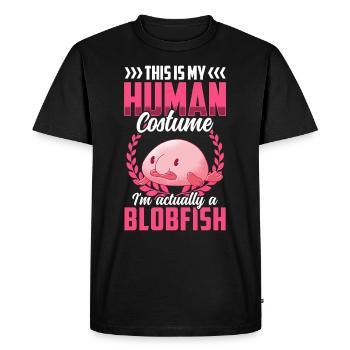 Ceci est juste mon costume de Blobfish Blobfish - T-shirt Premium bio Homme - noir - Devant - Nico (187cm)