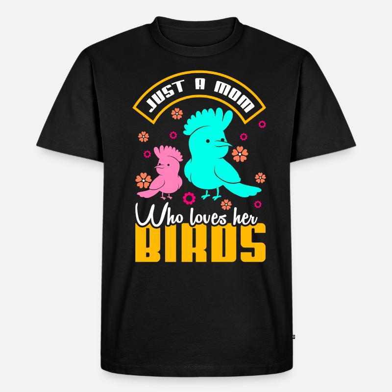 Vogel Mutter Vögel Mutterliebe - Männer Premium Bio T-Shirt - Schwarz
