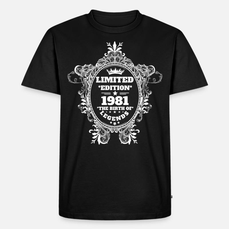 1981 - Männer Premium Bio T-Shirt - Schwarz