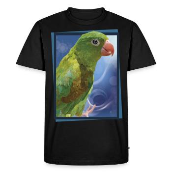 La Perruche bronzée - T-shirt Premium bio Homme - noir - Devant - Nico (187cm)