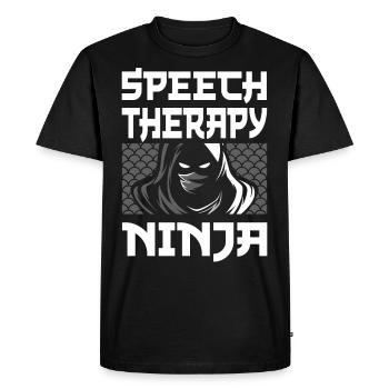 Speech Therapist Therapy Assistant - Men's Premium Organic T-Shirt - black - Front - Nico (187cm)