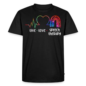 Speech Therapist Therapy Assistant - Men's Premium Organic T-Shirt - black - Front - Nico (187cm)