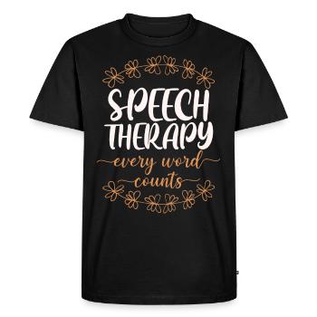 Speech Therapist Therapy Assistant - Men's Premium Organic T-Shirt - black - Front - Nico (187cm)