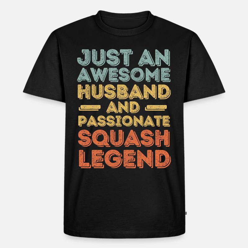 Ehemann Squash retro - Männer Premium Bio T-Shirt - Schwarz
