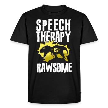 Speech Therapist Therapy Assistant - Men's Premium Organic T-Shirt - black - Front - Nico (187cm)
