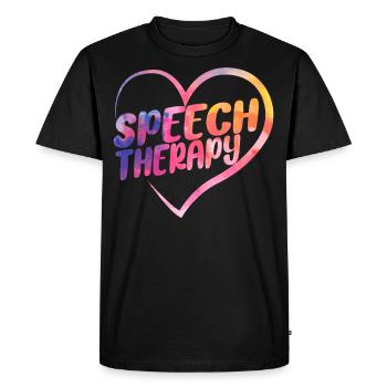 Speech Therapist Therapy Assistant - Men's Premium Organic T-Shirt - black - Front - Nico (187cm)