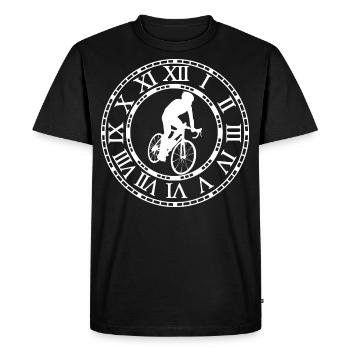 Clock Roman Numerals VTT Bike - T-shirt Premium bio Homme - noir - Devant - Nico (187cm)