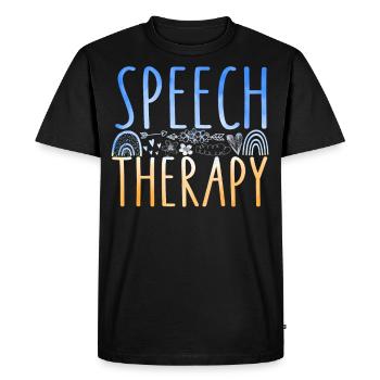 Speech Therapist Therapy Assistant - Men's Premium Organic T-Shirt - black - Front - Nico (187cm)