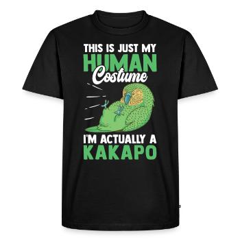 Kakapo juste un costume sans vol kakapo - T-shirt Premium bio Homme - noir - Devant - Nico (187cm)