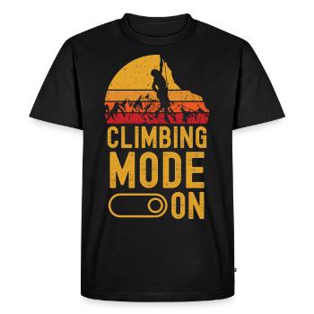 Climbing retro vintage - Men's Premium Organic T-Shirt - black - Front - Nico (187cm)