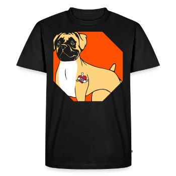 Boxer Dog Father - Men's Premium Organic T-Shirt - black - Front - Nico (187cm)
