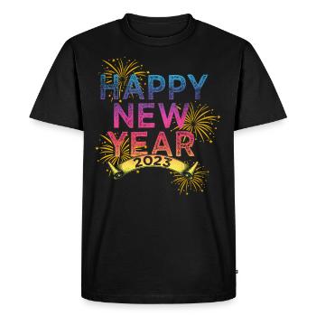 Nouvel An 2023 Réveillon du Nouvel An Bonne année - T-shirt Premium bio Homme - noir - Devant - Nico (187cm)