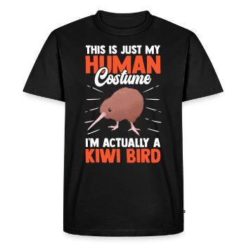 Kiwi bird just a costume New Zealand Kiwi - Men's Premium Organic T-Shirt - black - Front - Nico (187cm)