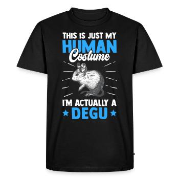 Degu just a costume Chilean rodent - Men's Premium Organic T-Shirt - black - Front - Nico (187cm)
