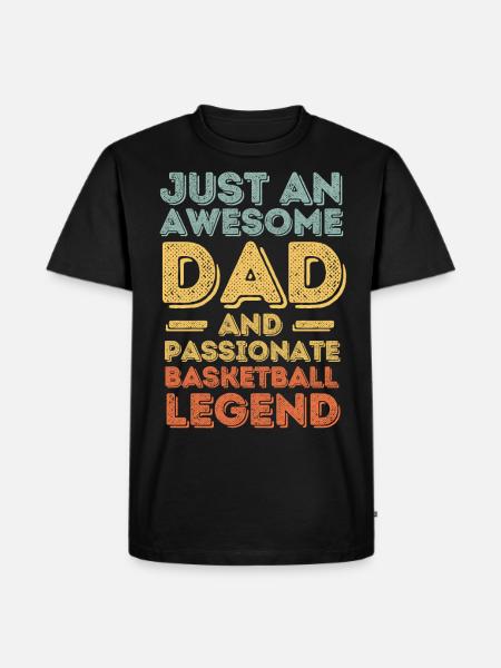 Dad basketball retro - Men's Premium Organic T-Shirt - black