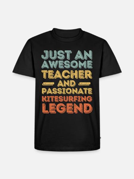 Instructor Kitesurfing retro - Men's Premium Organic T-Shirt - black